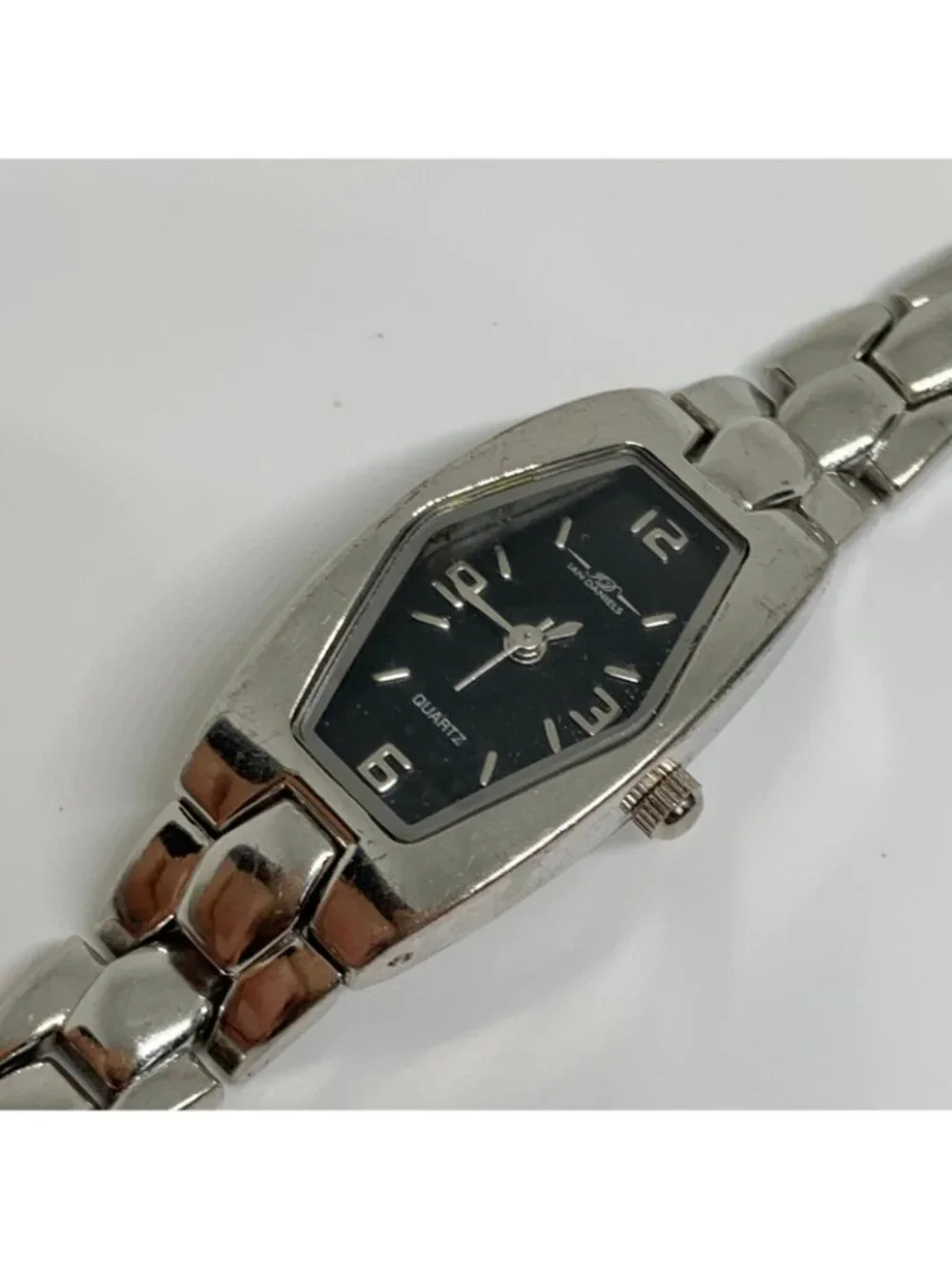 Ian Daniels women’s watch silver tone quartz 18mm black dial adjustable running